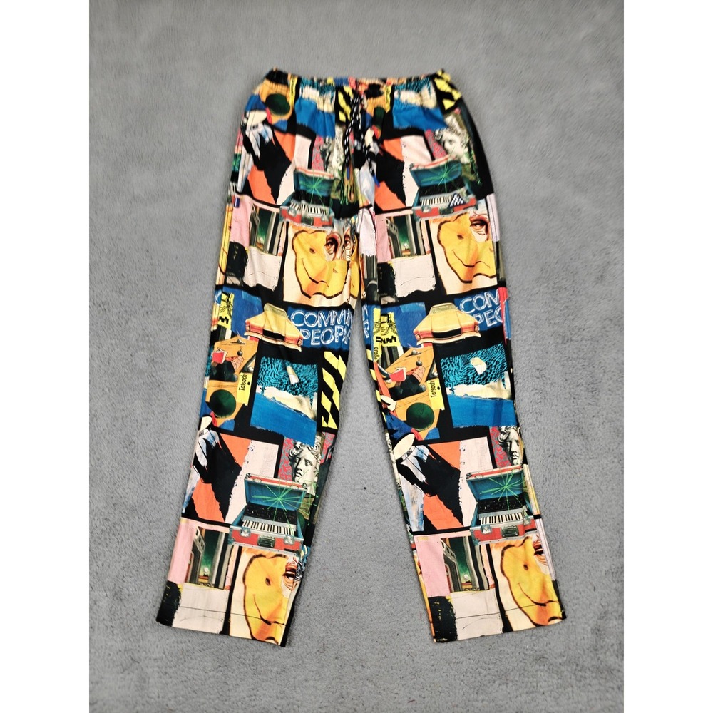 DEVÁSTATES Pants Mens‎ Large Multicolor Graphic Print Elastic Waist Cotton Bold